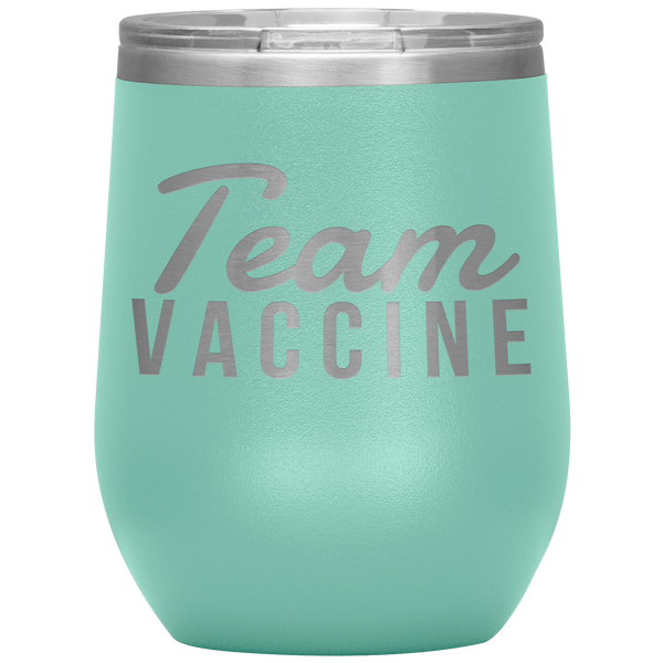 Funny Nurse Tumbler Team Vaccine Stemless Insulated Travel Wine Cup BPA Free 12oz
