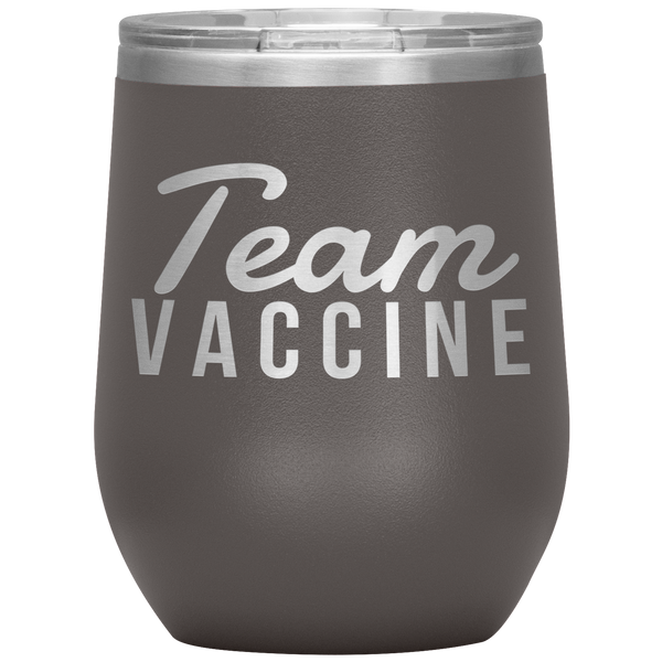 Funny Nurse Tumbler Team Vaccine Stemless Insulated Travel Wine Cup BPA Free 12oz