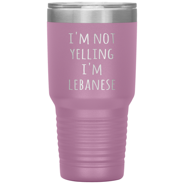 Lebanon Tumbler I'm Not Yelling I'm Lebanese Funny Gift Travel Coffee Cup 30oz BPA Free