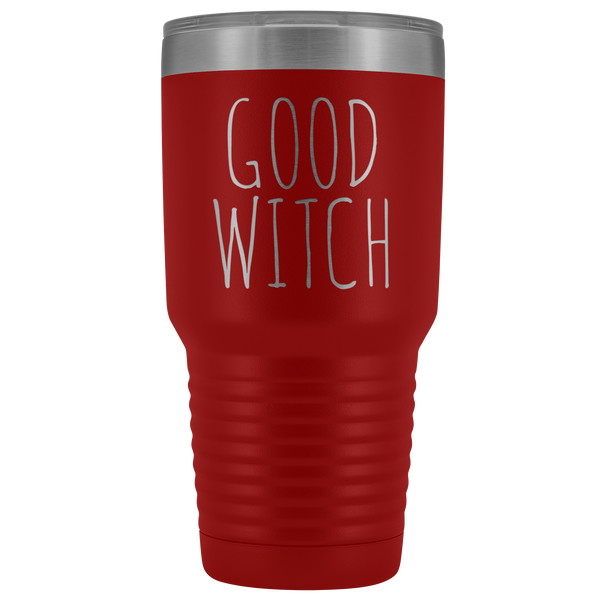 Good Witch Tumbler Funny Fall Halloween Gifts for Friends Metal Mug Insulated Hot Cold Travel Coffee Cup 30oz BPA Free