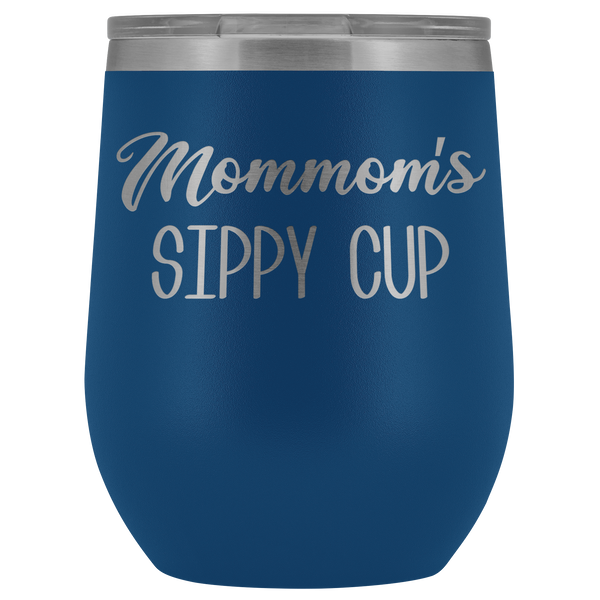 Mommom's Sippy Cup Mommom Wine Tumbler Gifts Funny Stemless Stainless Steel Insulated Wine Tumblers Hot Cold BPA Free 12oz Travel Cup
