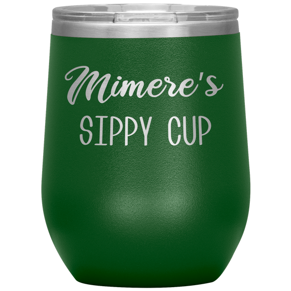 Mimere's Sippy Cup Mimere Wine Tumbler Gift Funny Stemless Insulated BPA Free 12oz Travel Cup