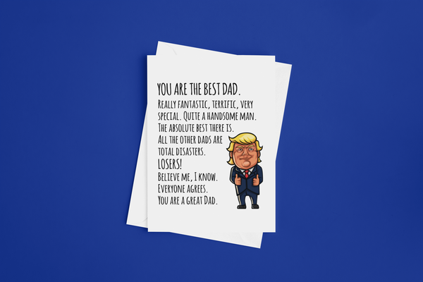 Trump Father's Day Card for Dad Blank Greeting Card