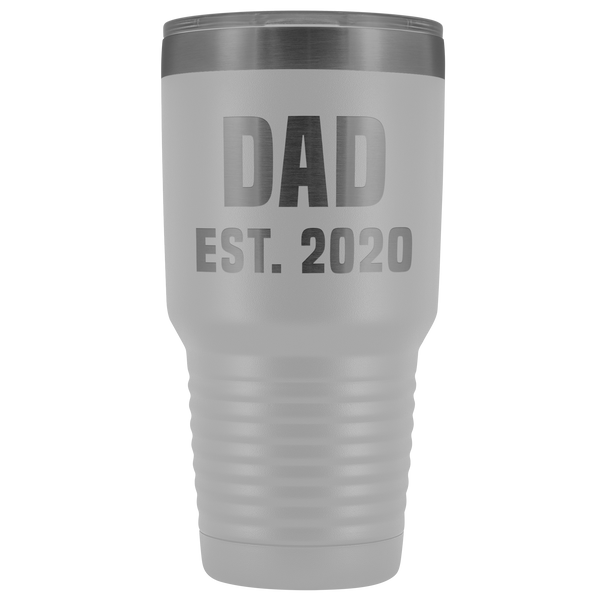 Dad Est 2020 Tumbler Funny Father's Day Gifts Expecting Father Mug Double Wall Insulated Hot Cold Travel Cup 30oz BPA Free-Cute But Rude