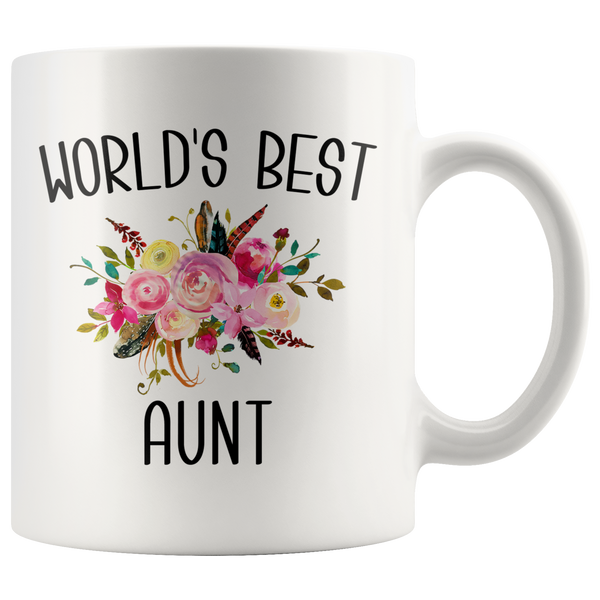 Best Aunt Ever Mug for World's Best Mug Aunt Gift from Niece Coffee Cup New Aunt Gift