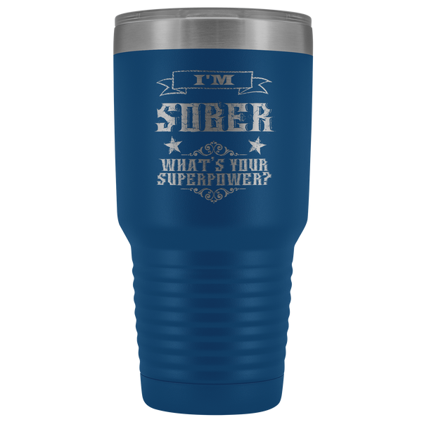 Sobriety Gift for Him for Her Sponsor Mug Sober Anniversary I'm Sober Tumbler Insulated Travel Coffee Cup 30oz BPA Free