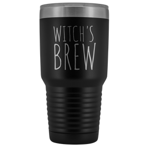 Witch's Brew Tumbler Funny Fall Halloween Gifts for Friends Metal Mug Insulated Hot Cold Travel Coffee Cup 30oz BPA Free