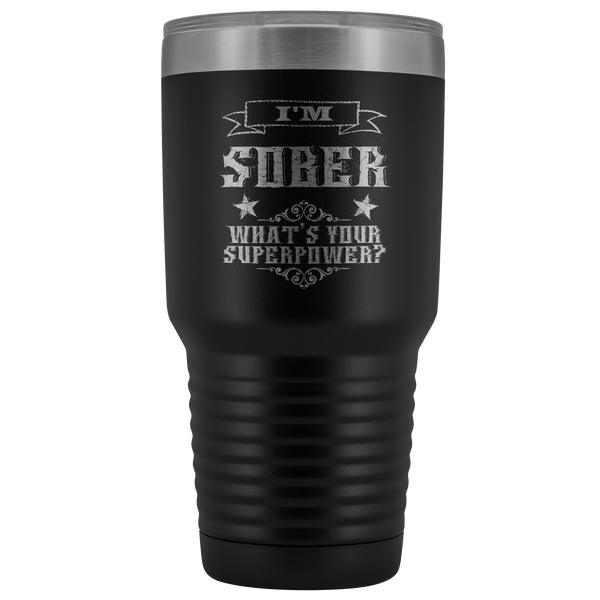 Sobriety Gift for Him for Her Sponsor Mug Sober Anniversary I'm Sober Tumbler Insulated Travel Coffee Cup 30oz BPA Free