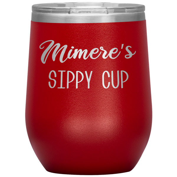 Mimere's Sippy Cup Mimere Wine Tumbler Gift Funny Stemless Insulated BPA Free 12oz Travel Cup