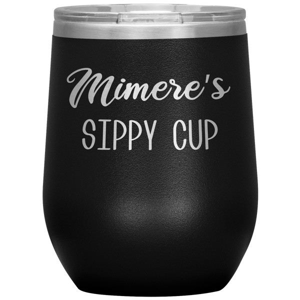 Mimere's Sippy Cup Mimere Wine Tumbler Gift Funny Stemless Insulated BPA Free 12oz Travel Cup