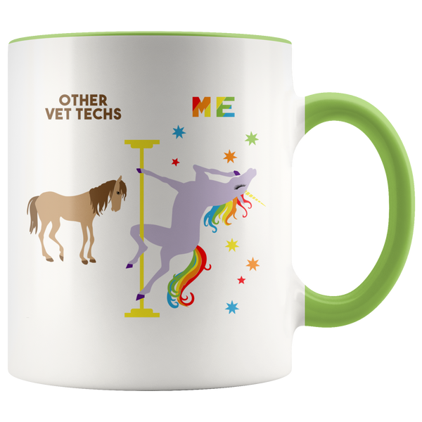 Veterinary Technician Gift for Vet Tech Mug Funny Veterinary Tech Retirement Gift Graduation Gift Idea Coffee Cup Pole Dancing Unicorn