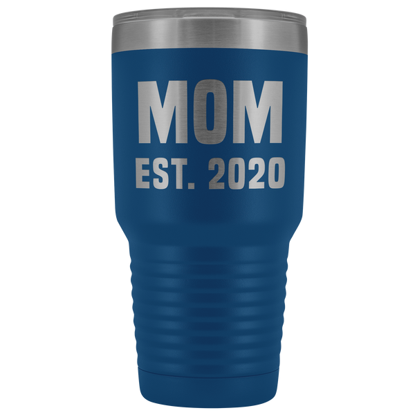 Mom Est 2020 Tumbler Funny Mother's Day Gifts Expecting Mother Mug Double Wall Insulated Hot Cold Travel Cup 30oz BPA Free-Cute But Rude