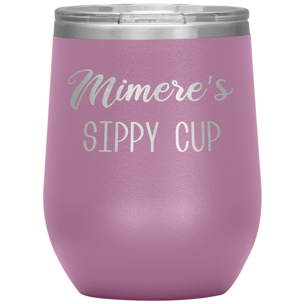 Mimere's Sippy Cup Mimere Wine Tumbler Gift Funny Stemless Insulated BPA Free 12oz Travel Cup