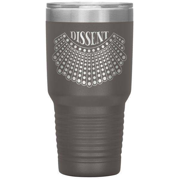 I Dissent Lace Collar Ruth Bader Ginsburg RBG Feminist Gifts Tumbler Insulated Hot Cold Travel Coffee Cup BPA Free