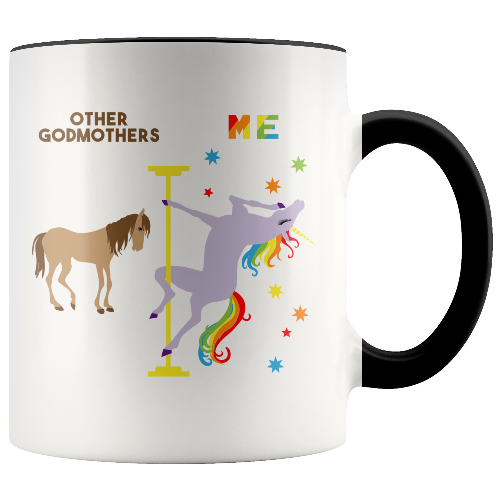Funny Godmother Gift Best Godmother Mug Godmother Birthday Gift Pole Dancing Unicorn Godmothers Coffee Cup