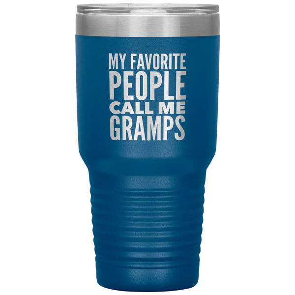 Gifts for Gramps My Favorite People Call Me Gramps Tumbler Grandpa Mug Insulated Hot Cold Travel Gramps Cup 30oz BPA Free