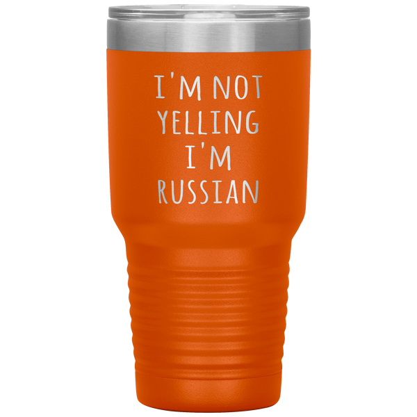 Russia Tumbler I'm Not Yelling I'm Russian Funny Gift Travel Coffee Cup 30oz BPA Free