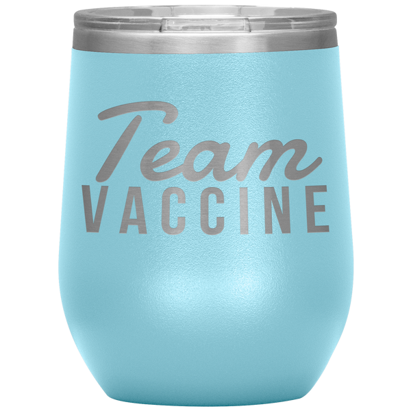 Funny Nurse Tumbler Team Vaccine Stemless Insulated Travel Wine Cup BPA Free 12oz