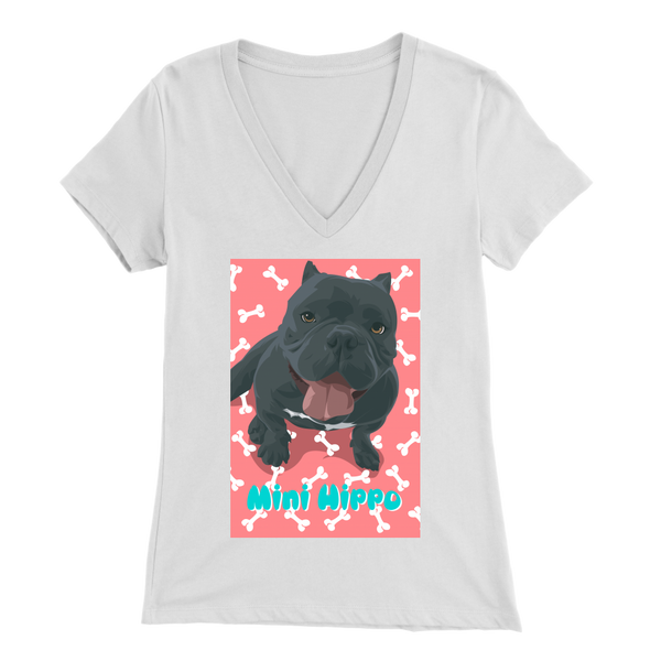 Mini Hippo T-Shirt Women's V-Neck