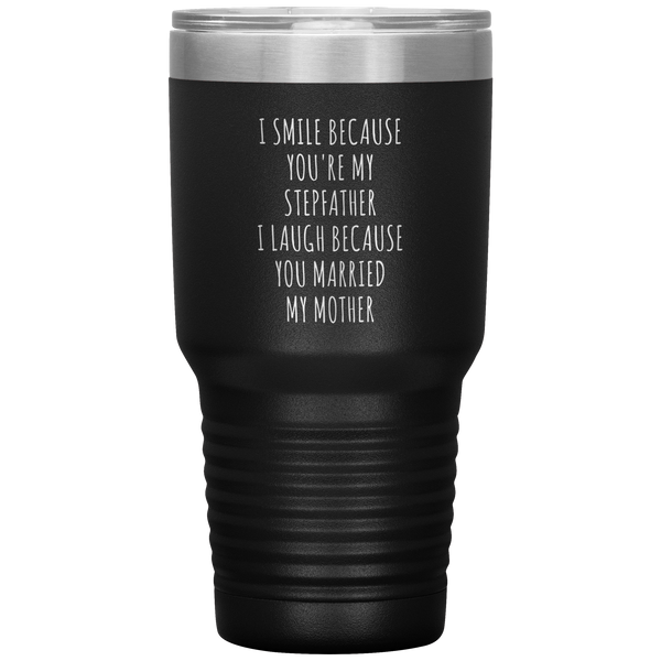 Stepdad Gift for Fathers Day Stepfather Tumbler Travel Coffee Cup 30oz BPA Free