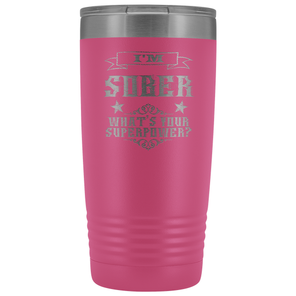 Sobriety Gift for Him for Her Sponsor Mug Sober Anniversary I'm Sober Tumbler Insulated Travel Coffee Cup 20oz BPA Free
