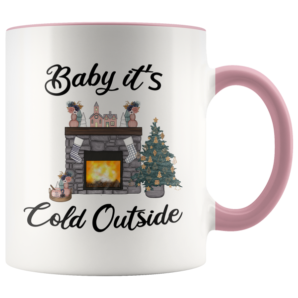 Baby it's Cold Outside Mug Christmas Gift Cute Winter Mugs with Sayings Gift for Grandma for Girlfriend Coffee Cup Stocking Stuffer