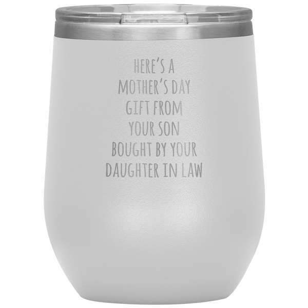 Funny Mother's Day Gift From Son Stemless Insulated Travel Wine Tumbler BPA Free 12oz