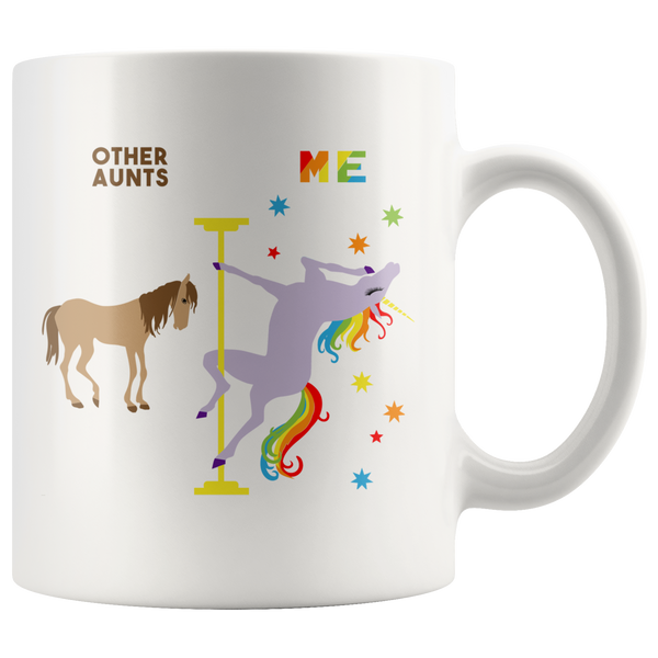 Aunt Gift for Aunt Mug Auntie Gifts from Niece Aunt Birthday Present Aunt Coffee Cup Aunt Gift from Nephew Pole Dancing Unicorn