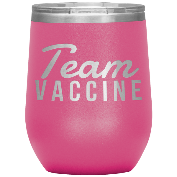 Funny Nurse Tumbler Team Vaccine Stemless Insulated Travel Wine Cup BPA Free 12oz