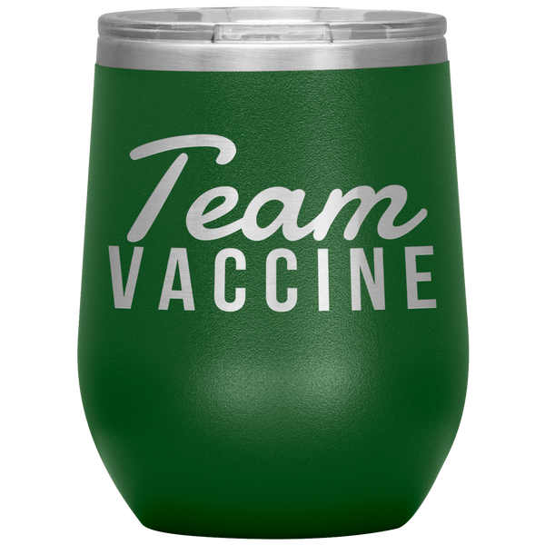 Funny Nurse Tumbler Team Vaccine Stemless Insulated Travel Wine Cup BPA Free 12oz